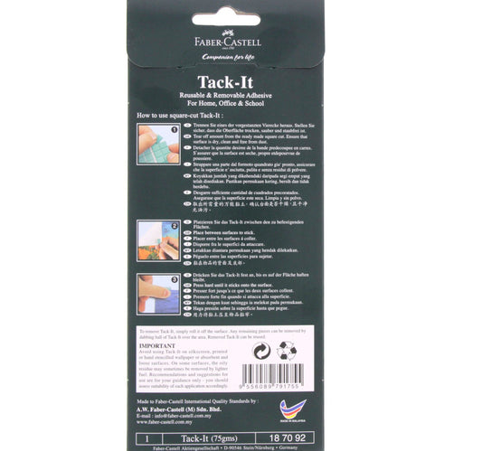 Faber-Castell Tack-it Removable Reusable Adhesive Wall Art Craft 120 Stickers