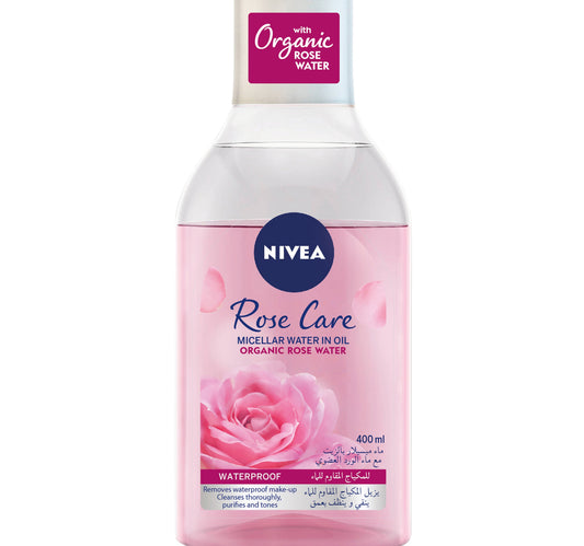 Nivea Rose Care Micellar Water Face Makeup Remover with Organic Rose for All Skin Types 400 ml