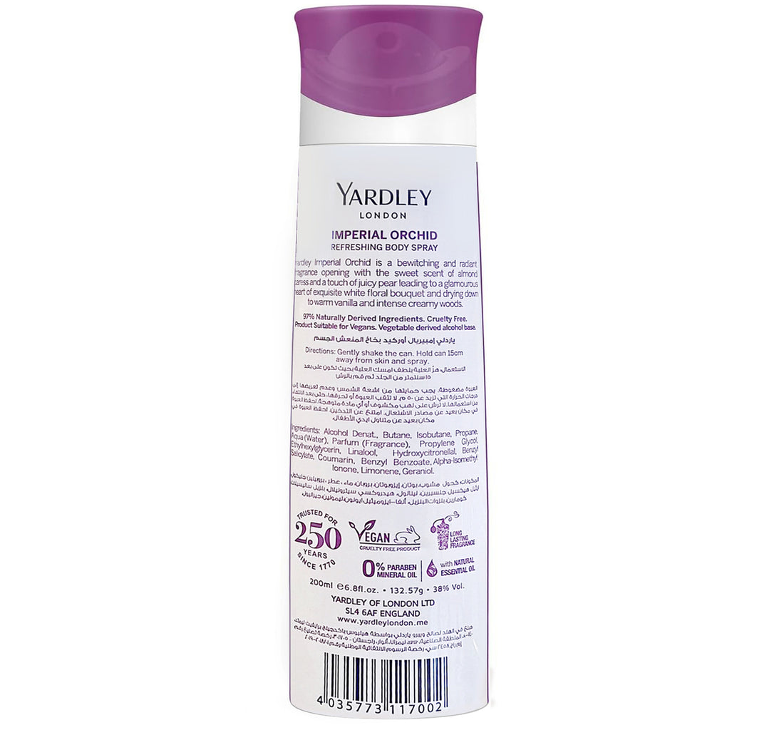 Yardley London Imperial Orchid Refreshing Body Spray 200 ml