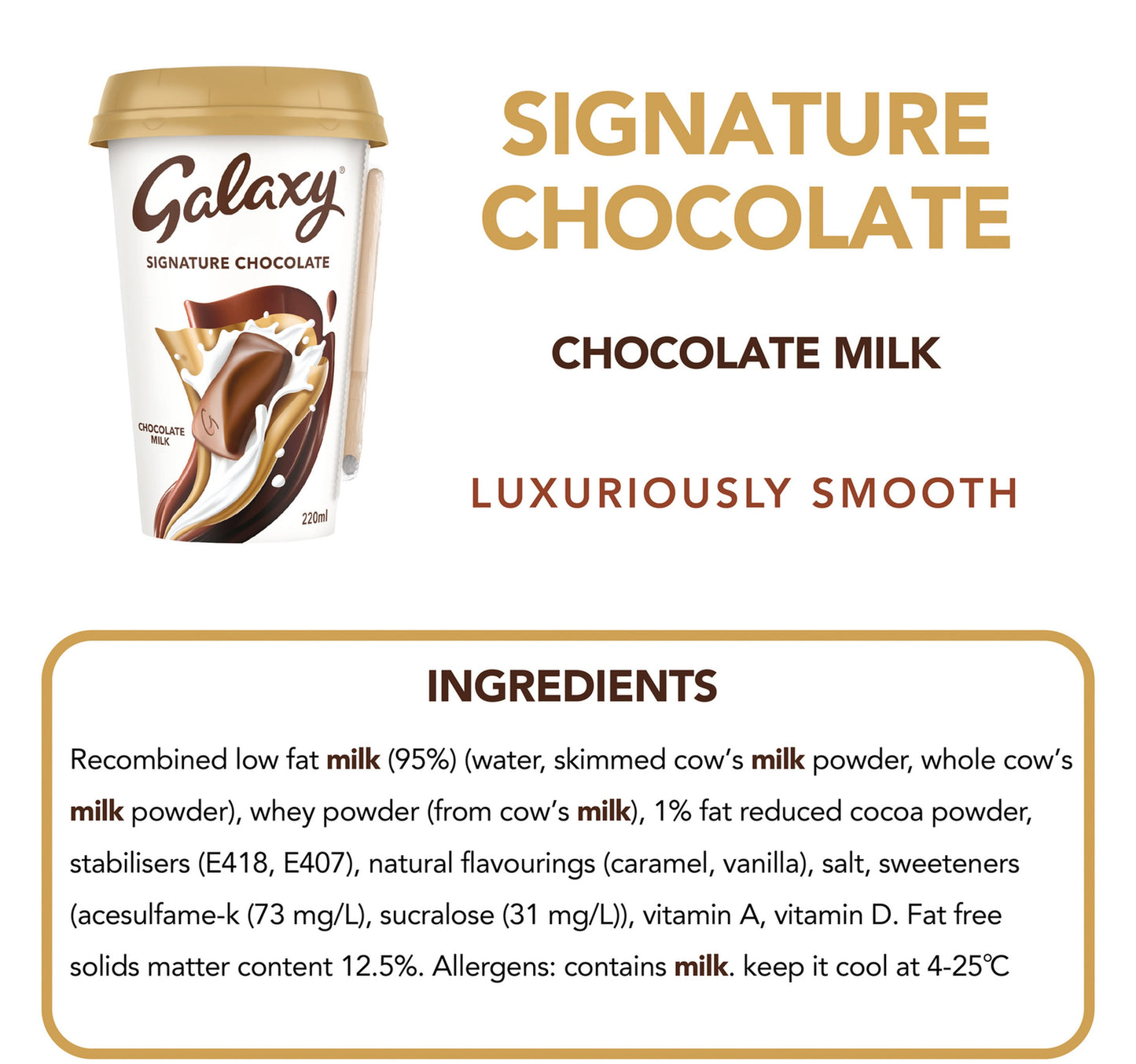 Galaxy Signature Chocolate Milk 220 ml