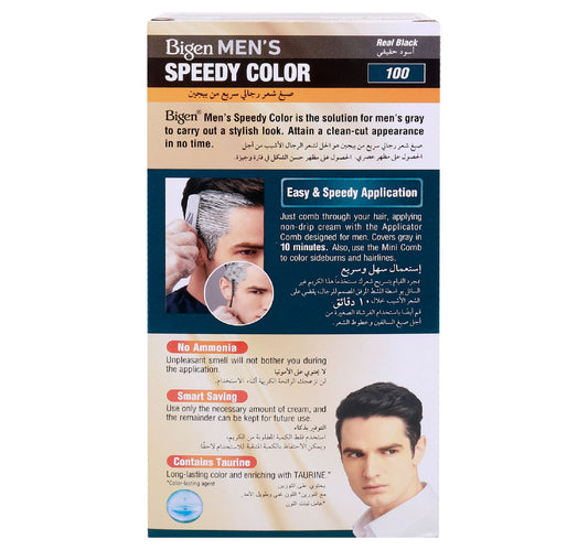Bigen Men's Speedy Color Real Black 100 1 pkt