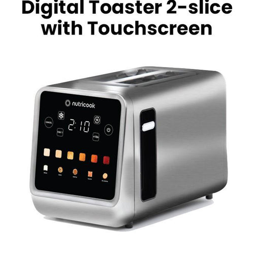 Nurtricook 2 Slice Stainless Steel Digital Toaster, 850W, NC-TS201