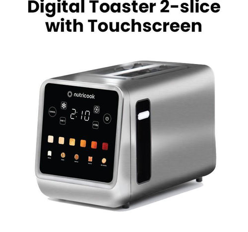 Nurtricook 2 Slice Stainless Steel Digital Toaster, 850W, NC-TS201