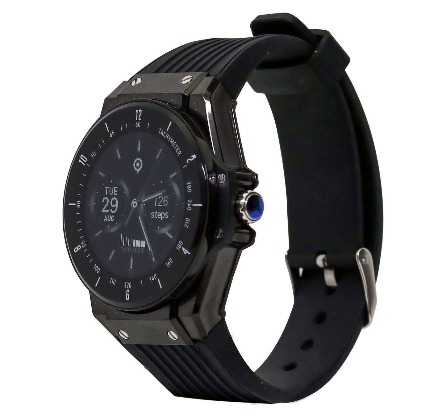 Ikon Men Smartwatch, 1.09 inch Display Black, IK-WM-08