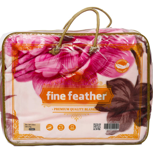 Fine Feather Blanket 2 Ply 160 x 220cm 5001 Assorted