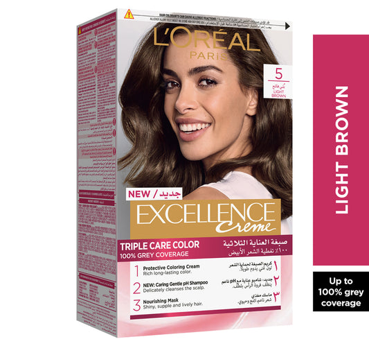 L'Oreal Paris Excellence Cream Color 5 Light Brown 1 pkt