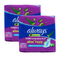 Always Aloe Cool Maxi Thick Sanitary Pads with Wings Long 2 x 30 pcs