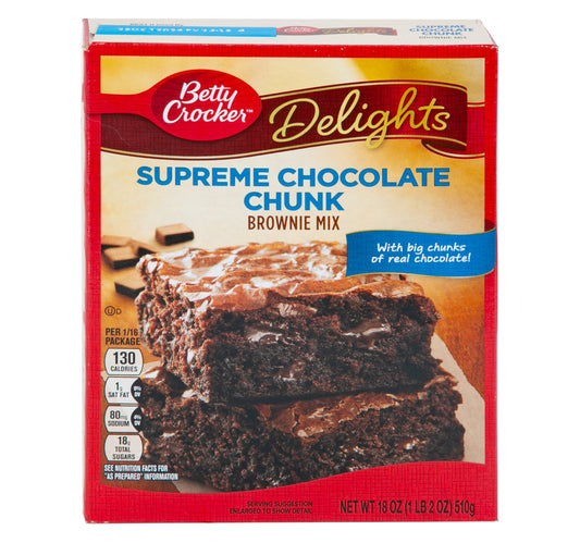 Betty Crocker Delights Supreme Chocolate Chunk Brownie Mix 510 g