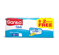 Sanita Club Toilet Tissue Plain 2ply 10 Rolls