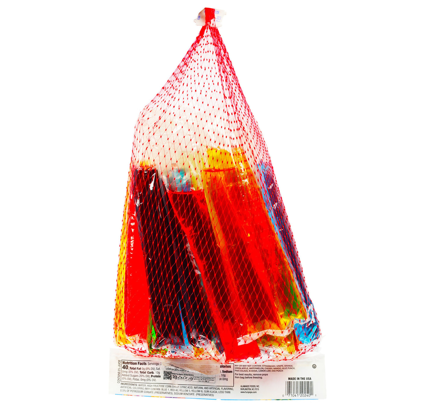 Fun Pops Assorted Flavored Freeze Pops 24 pcs 1.35 kg