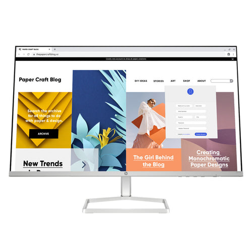 شاشة HP Series 5 FHD مقاس 27 بوصة، بيضاء، 527SW-94F46AS