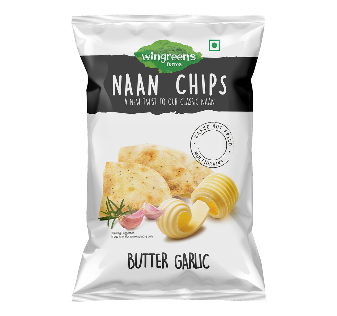 Wingreens Farms Naan Chips Butter Garlic 150 g