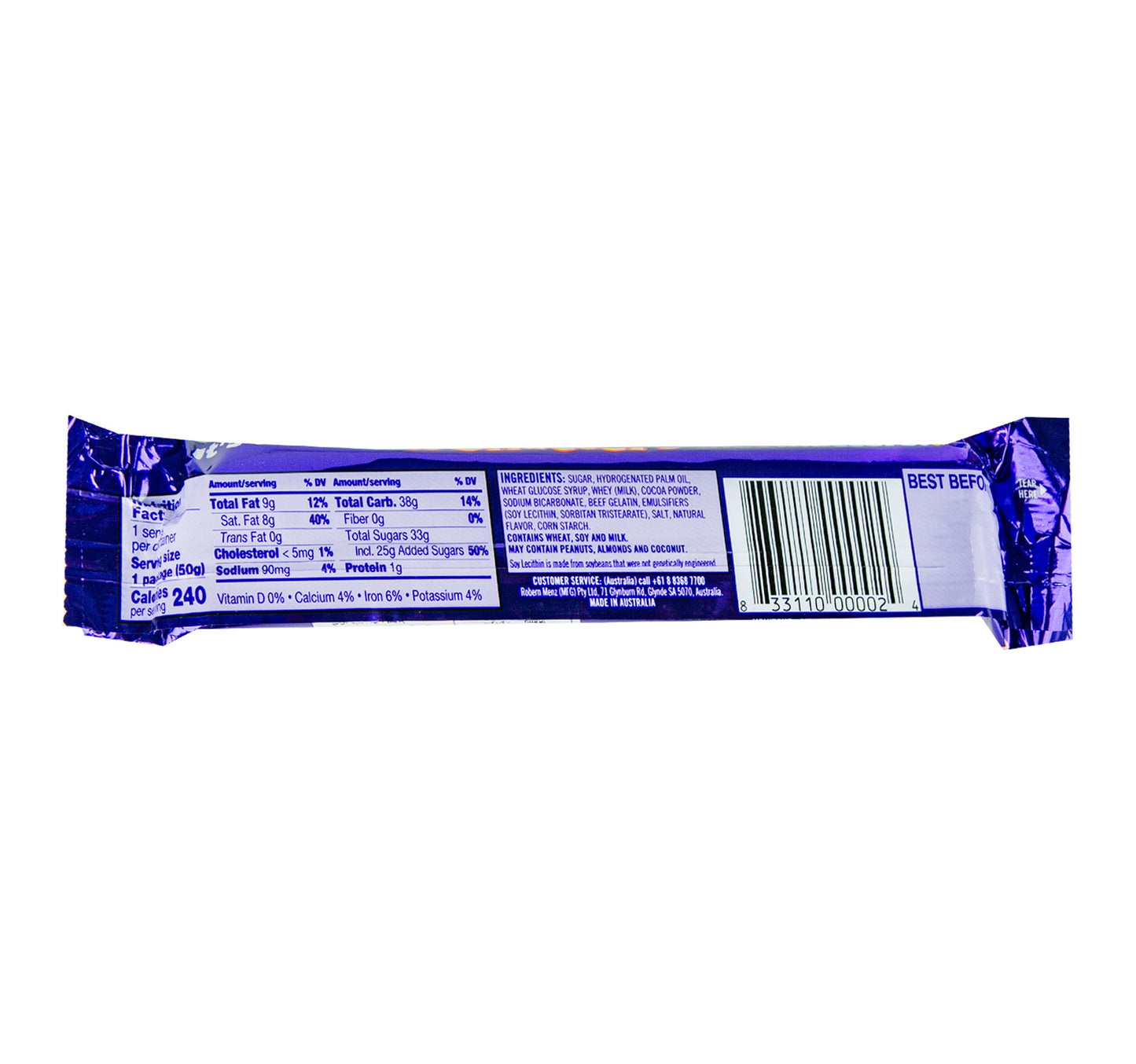 Violet Crumble Gluten Free Milk Chocolate 50 g
