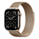 Apple Watch Series 11 GPS + Cellular Smartwatch, 42 mm Gold Titanium Case with Gold Milanese Loop, MF8Y4AF/A