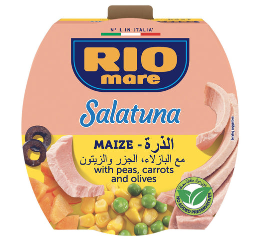 Rio Mare Salatuna Maize With Peas Carrots And Olives 160 g