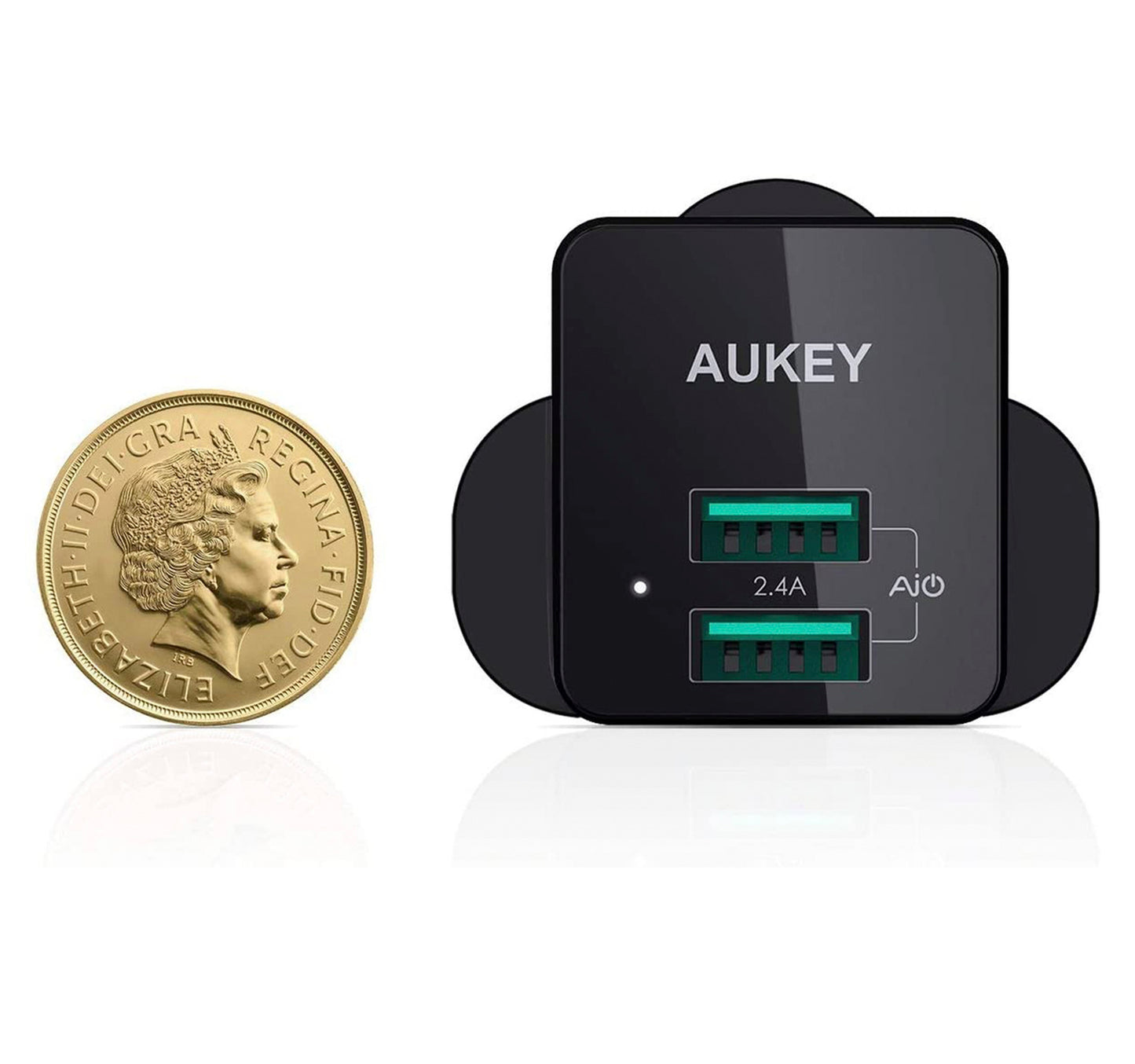 Aukey PA-U32 12W Universal Dual Port AiPower Mini Portable Travel Charger