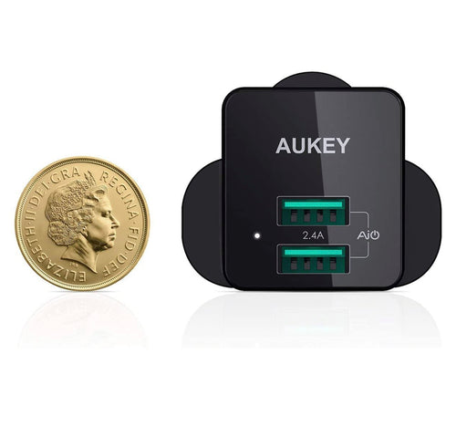 Aukey PA-U32 12W Universal Dual Port AiPower Mini Portable Travel Charger