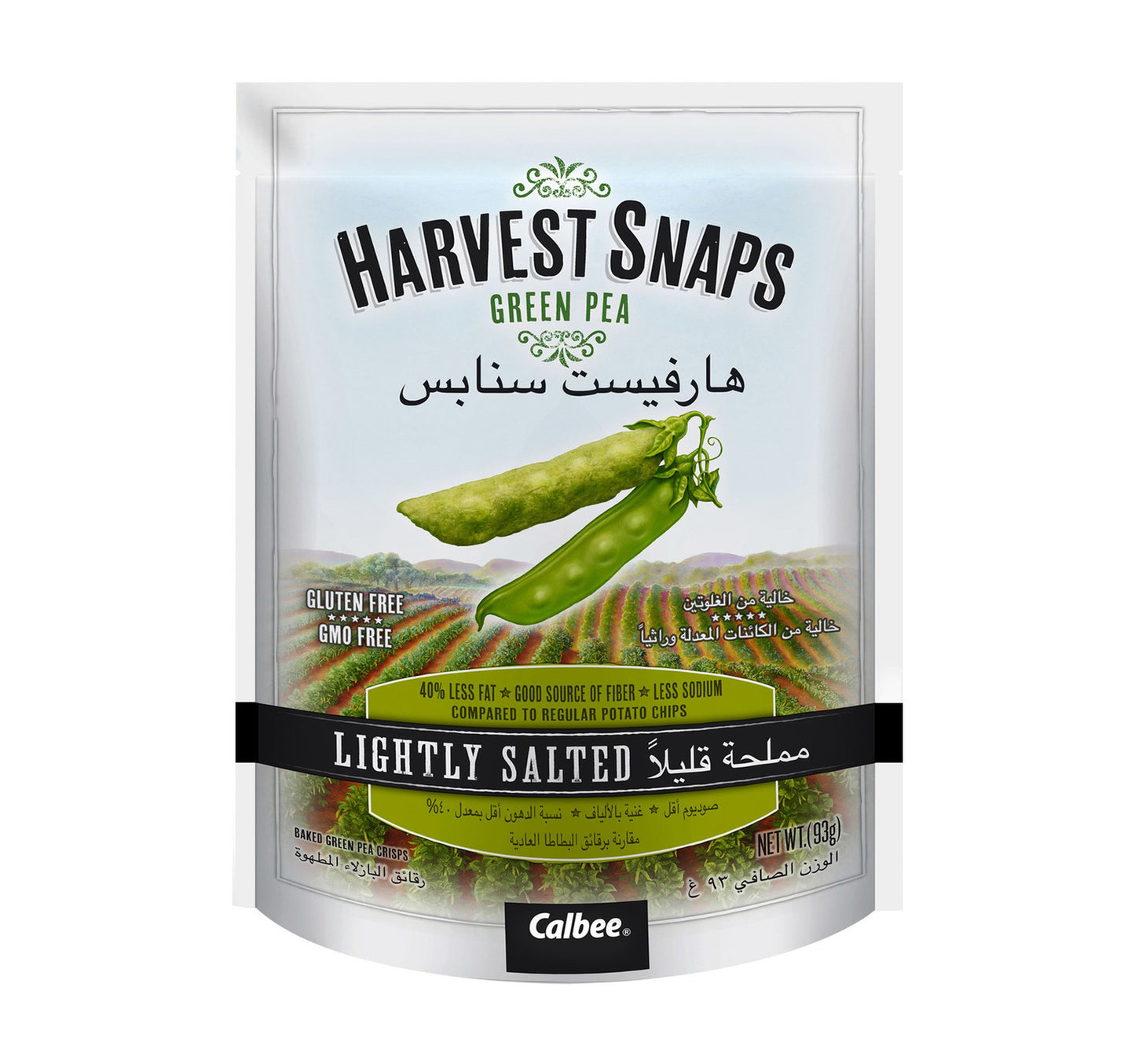 Harvest Snaps Gluten Free Lightly Salted Green Pea Crisps 93 g