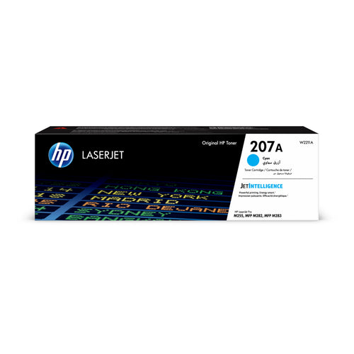 خرطوشة حبر HP 207A الأصلية لطابعات LaserJet (W2211A)، لون سماوي