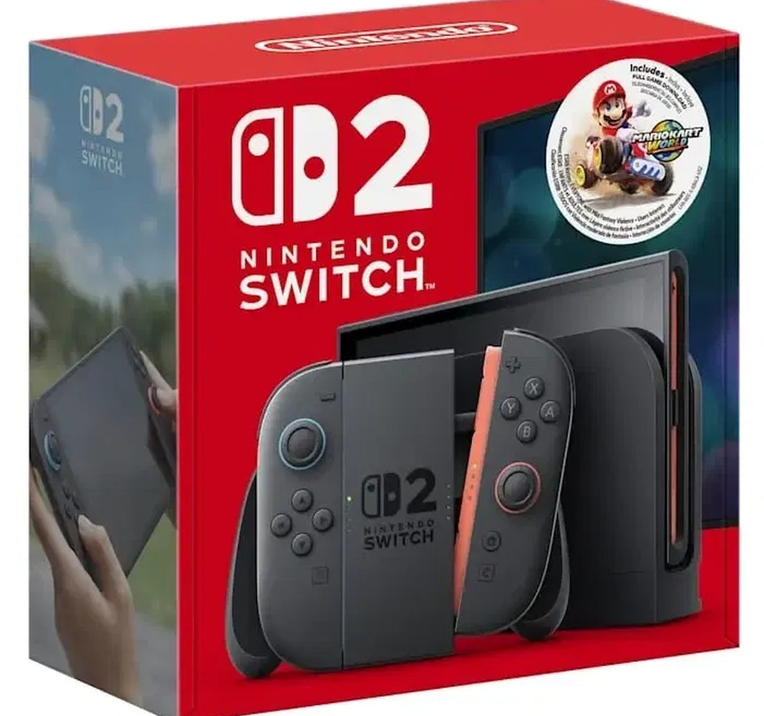 Nintendo Switch 2 Console, NVIDIA T239 Processor, 256 GB Storage, 7.9 inches Display, Gray with Mario Kart World Bundle