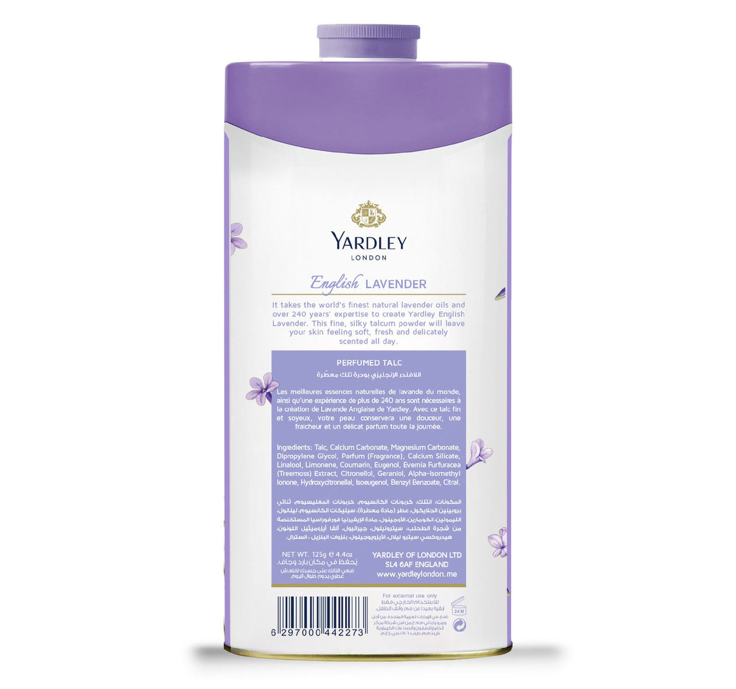 Yardley Perfumed Talc English Lavender 125 g