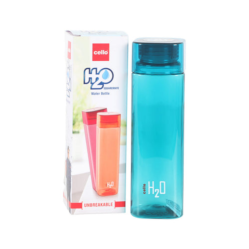 Cello Water Bottle H20 Square 500ml