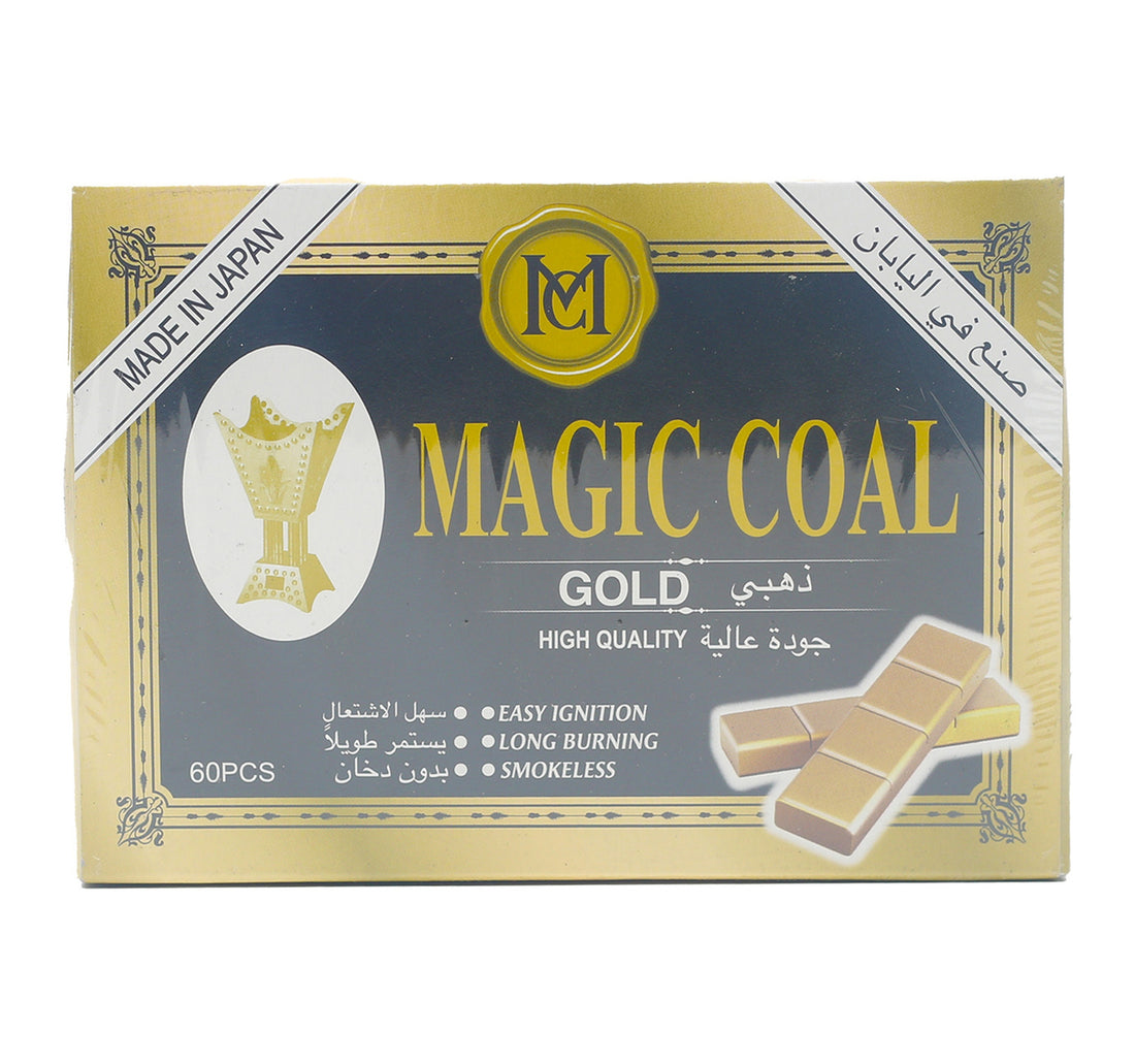 مبخرة فحم سحرية ذهبية 60 قطعة
