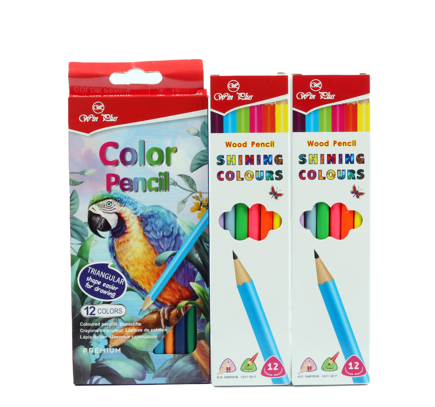 Win Plus HB Pencil + Color Pencil SA-205 + SG-9712 36 pcs