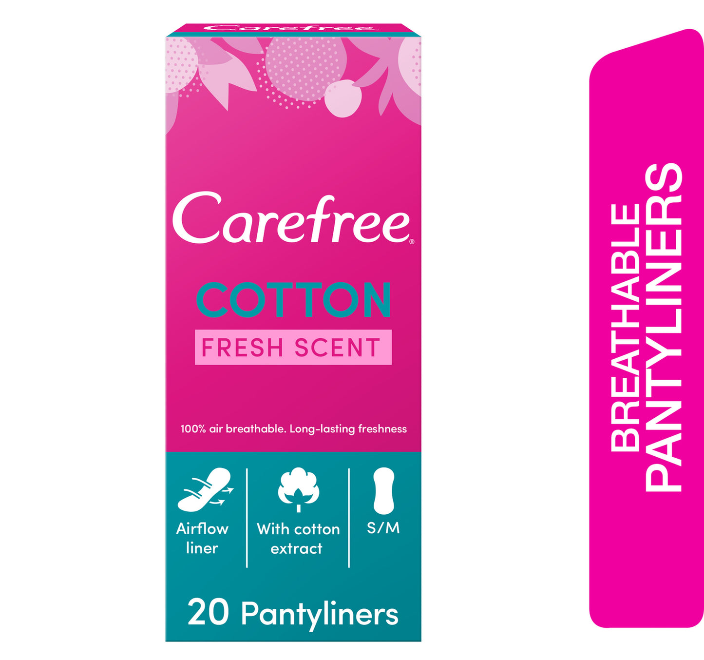 فوط كيرفري اليومية برائحة قطنية منعشة، 20 قطعة