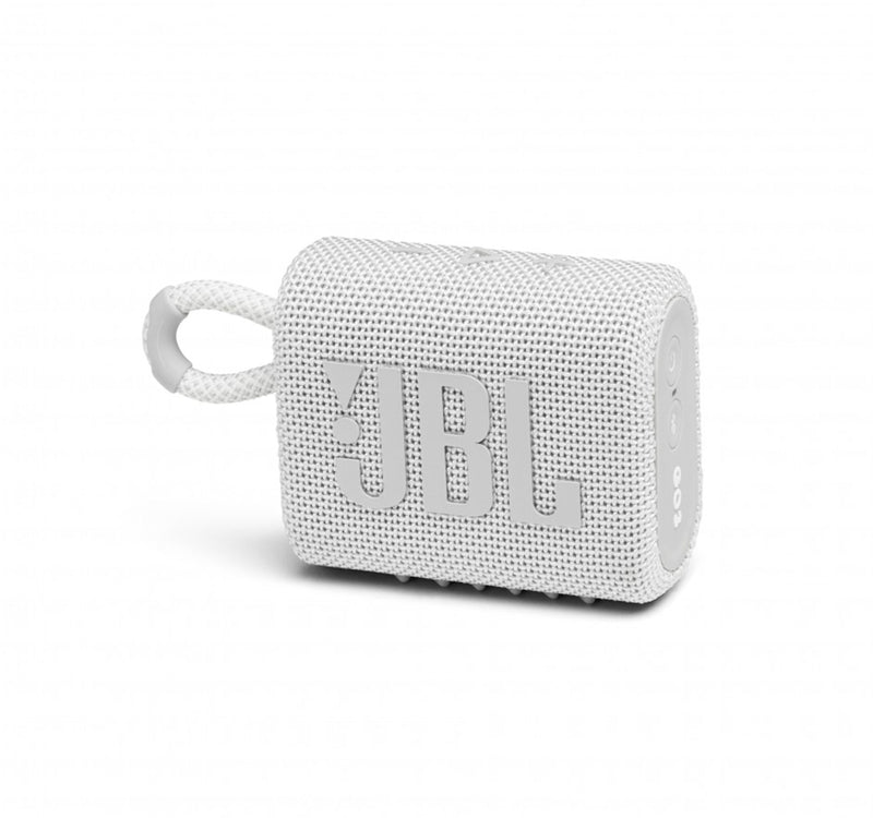 سماعات بلوتوث محمولة JBL GO 3 باللون الأبيض