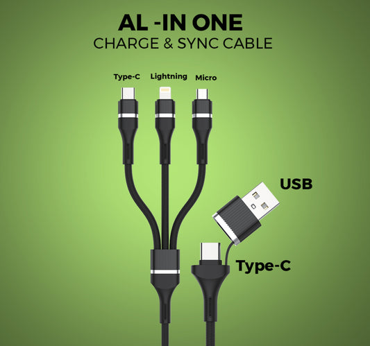Trands 60W All in One Cable CA8476, Black