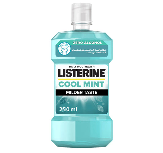 غسول الفم ليسترين خالي من الكحول بنكهة النعناع الخفيف 250 مل