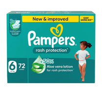 Pampers Diaper Rash Protection Aloe Vera Lotion, Size 6, 13+ kg, 72 pcs