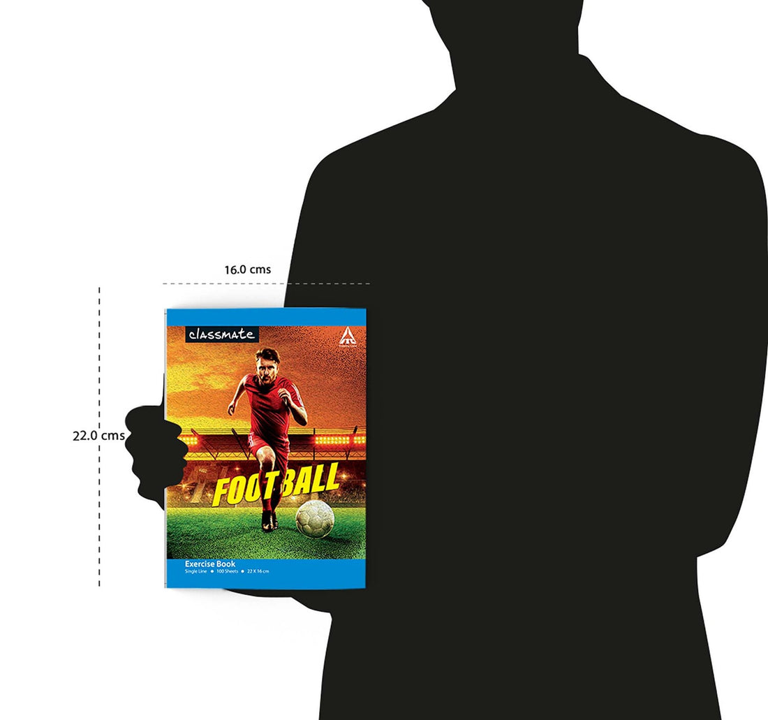 Classmate Exercise Book Centre Stapled 220x160mm 56-GSM Single Line (Arabic) 200 Pages Assorted