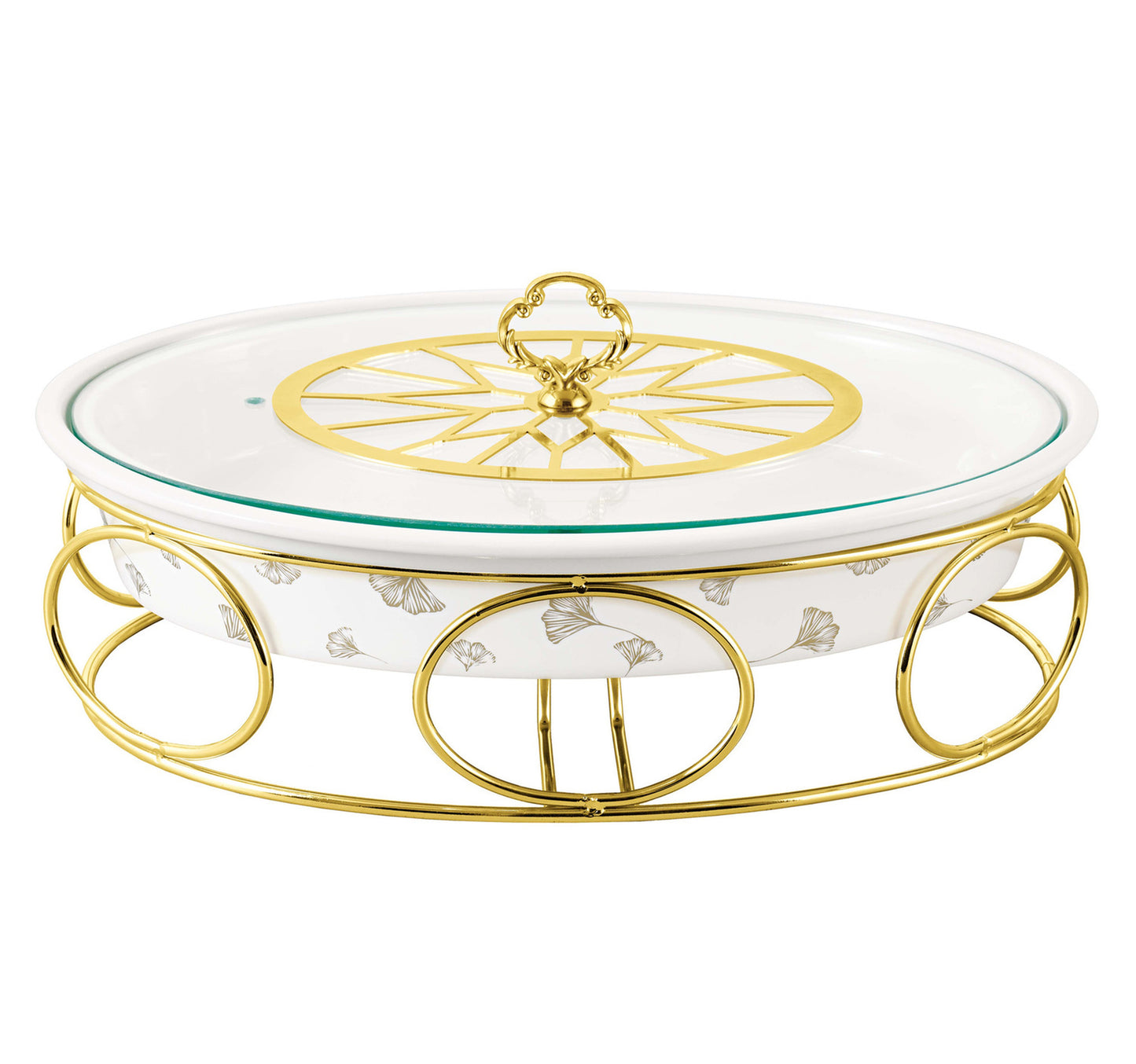 Chefline Oval Casserole with Warmer Rack, 16 inches, 3167