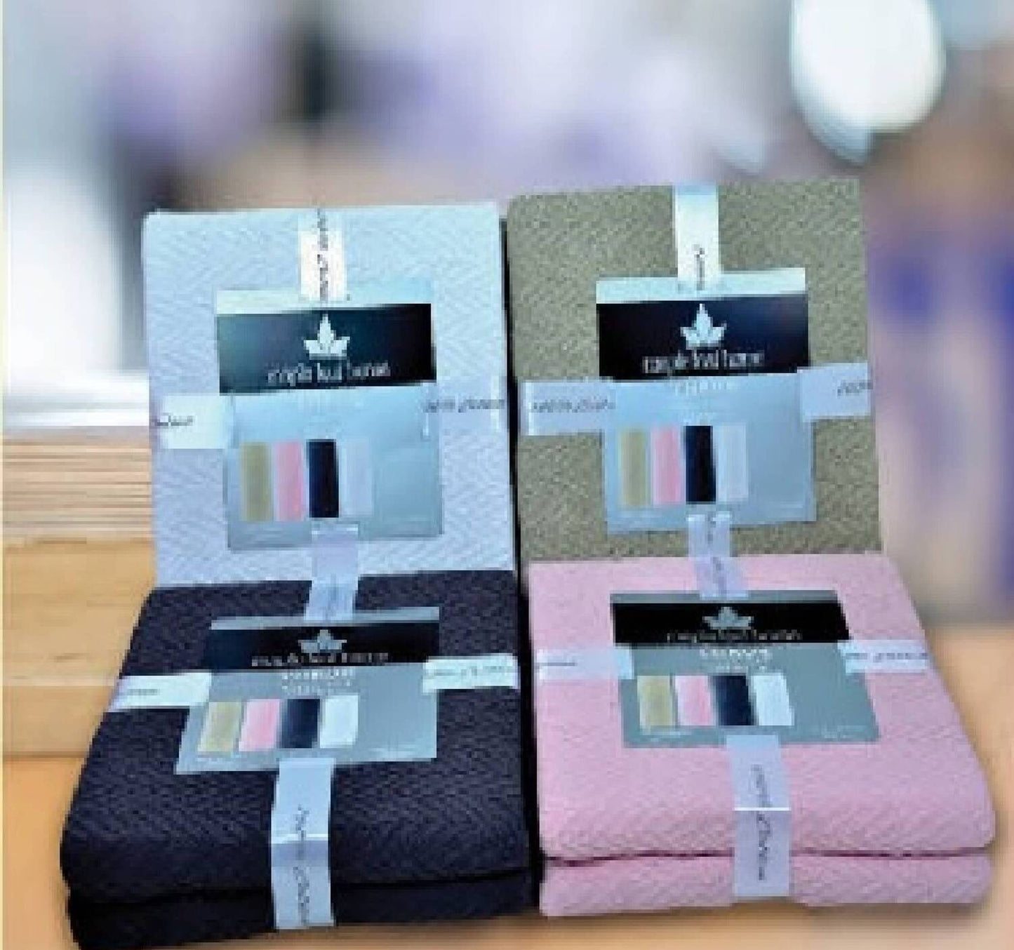 Maple Leaf Cotton Thermal Blanket 130x180cm Assorted Colors Per pc