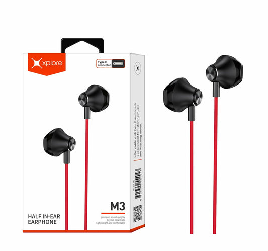Xplore Type-C Half In-Ear Earphone with Microphone M3