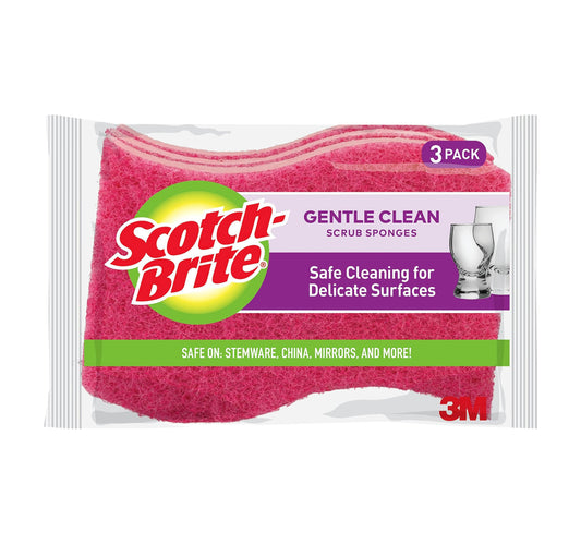Scotch Brite Delicate Gentle Clean Scrub Sponges 3 pcs