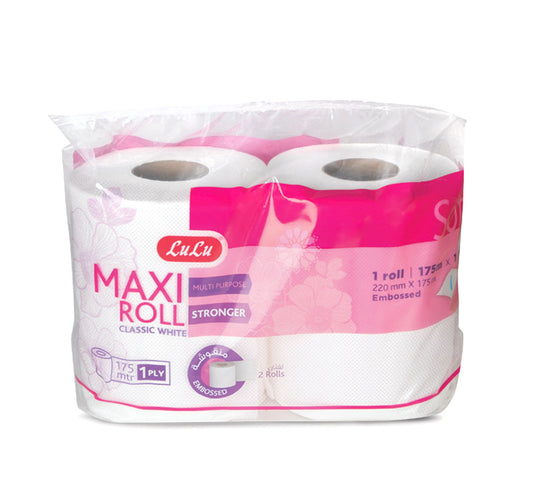 LuLu Premium Maxi Roll Embossed 1ply 175Meter 2 Rolls
