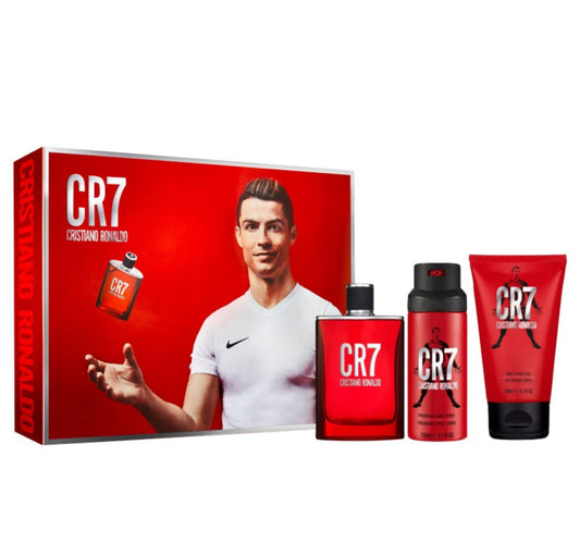 Cristiano Ronaldo CR7 Red Eau de Toilette For Men,100 ml + Body Spray 150 ml + Shower Gel 150 ml