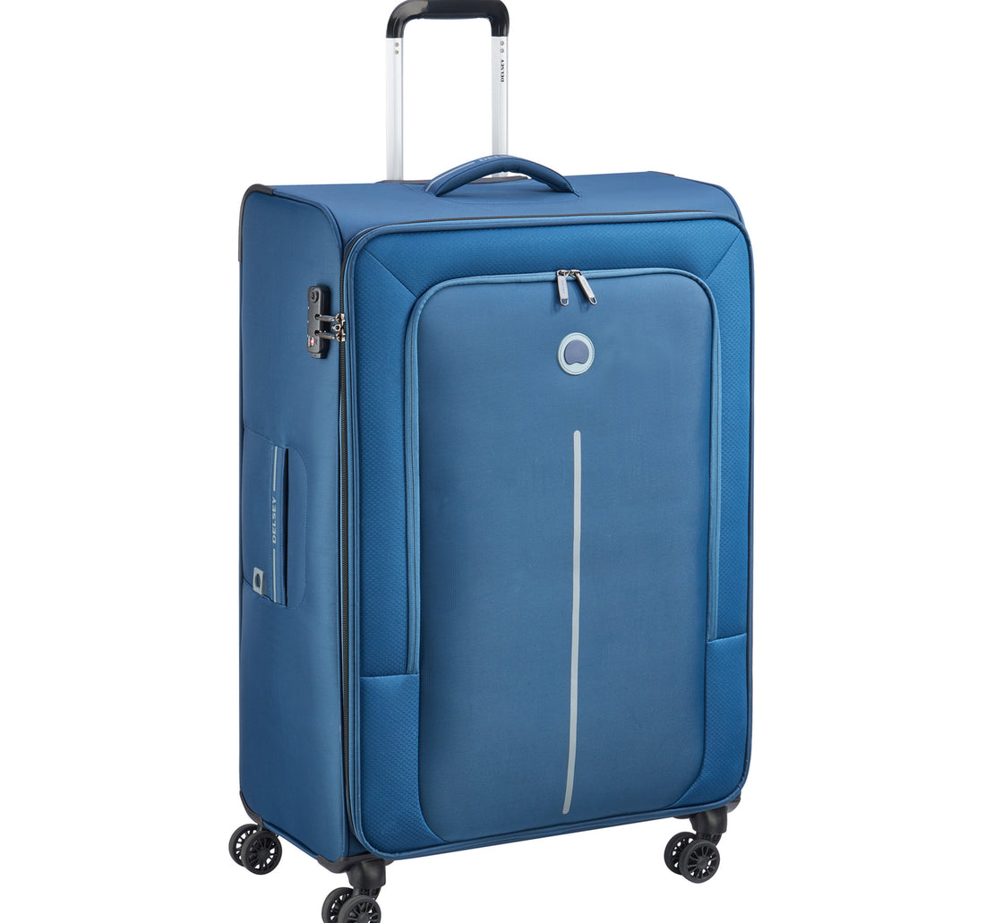 Delsey Caracas 4 Wheel Soft Trolley, 55 cm, Blue