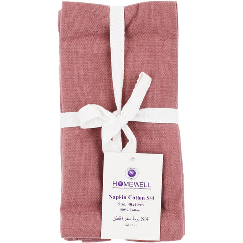 Homewell Napkin Set, 4 pc, 40 x 40 cm, Purple
