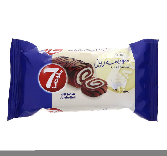 7 Days Jumbo Swiss Roll Vanilla 6 x 55 g