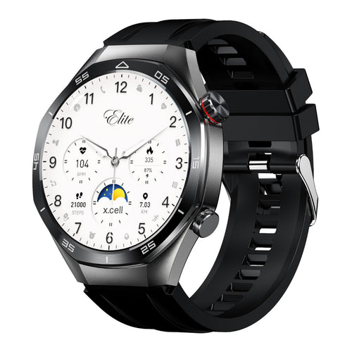 X.Cell Smart Watch Elite-7 Silicone Strap Black