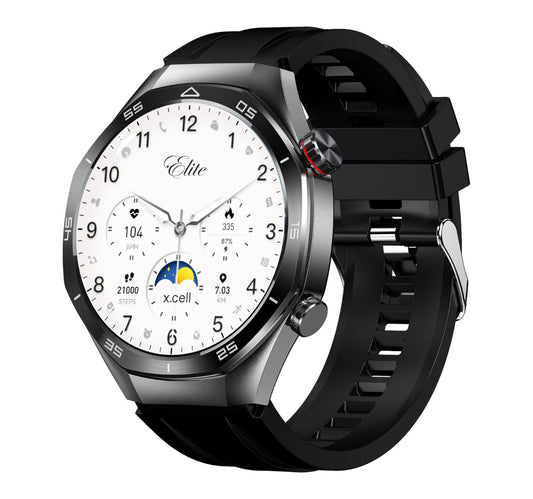 X.Cell Smart Watch Elite-7 Silicone Strap Black