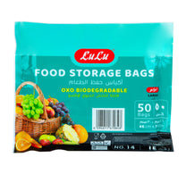 LuLu Food Storage Bags Large Size 46cm x 30cm No.14 50pcs