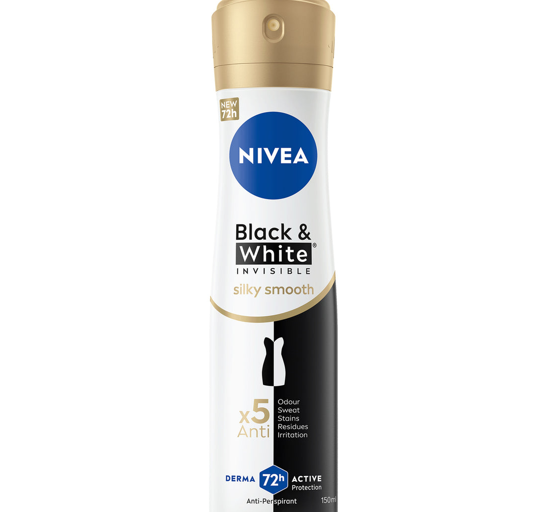 Nivea Black & White Invisible Silky Smooth Antiperspirant for Women Spray 150 ml