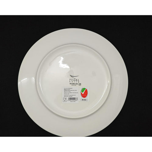 Pearl Noire Dinner Plate, 10.5 inches, White, NBC105SR-LIM
