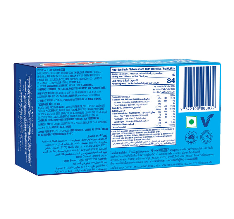 Bega Cheddar Processed Cheese 500 g