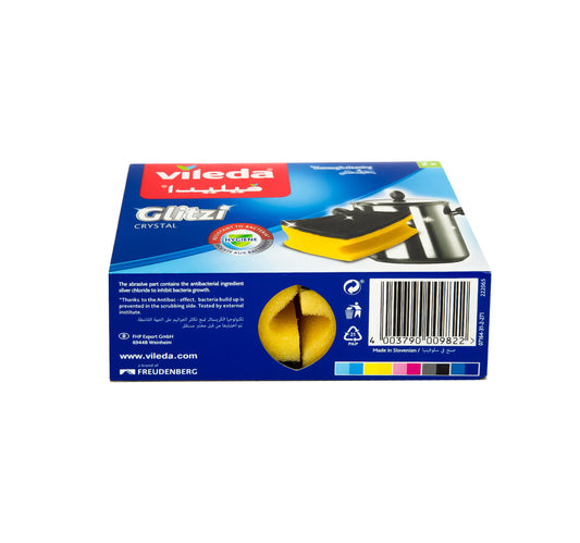 Vileda Glitzi Sponge Scourer Dish Washing High Foam 2 pcs
